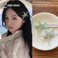 JOJO COCO Blue Starfish Hairpin Female Seaside Temperament Side Hairpin