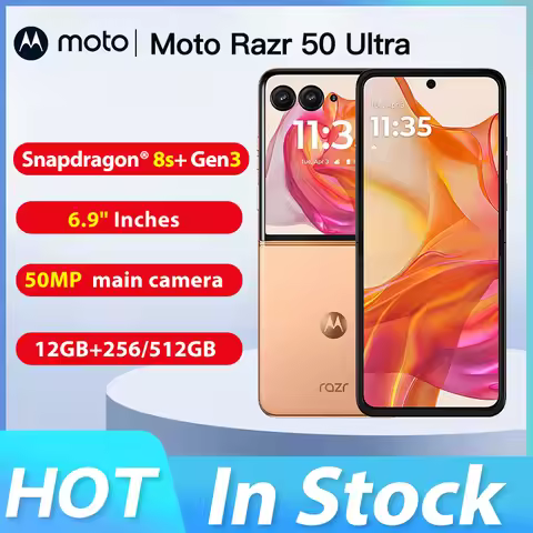 Original Motorola Moto Razr 50 Ultra 5G Snapdragon8s Gen3 6.9inch POLED Folded Screen 165Hz 50MP 45W