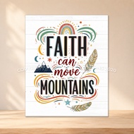 Bible Verse Wall Decor Wooden Hanging Sign Boho Rustic Home Decoration Inspirational Christian Frame