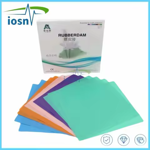 Non Sterile High Quality Dental Dam Natural Rubber Latex Dam Nnti-allergy 52pcs 5“x5” / 36pcs 6"x6" 