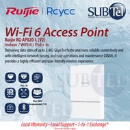 Ruijie Wi-Fi 6 RG-AP820-L(V2) Dual-Radio Indoor Access Point | Ceiling/Wall Mount | Omni-Antenna | A
