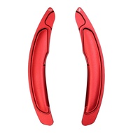 2PCS Red Steering Wheel Shift Lever Paddle Extension Gear Shifter Cover For Mitsubishi Lancer EX Evo
