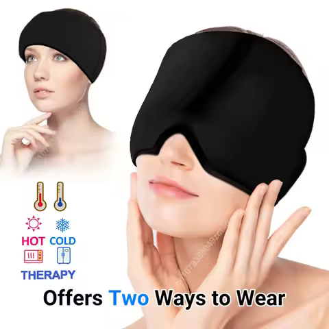 Gel Ice Headache Migraine Relief Hat Cold Compress Therapy Cap Ice Head Wrap Pack Eye Mask For Press