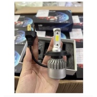 Super bright H4 3-heart led headlight with cooling fan