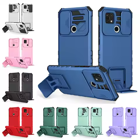 Slide Camera Armor Phone Case for OPPO A3S A5 A7 A5S A9 2020 A1K A92 A72 A15 A15S A54 A74 A16 A36 A7