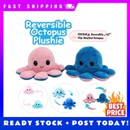 Flip Octopus Doll Viral Reversible | Octopus Plush Reversible | Bipolar Plushie Stuffed | Patung Sot