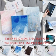 Marble Pattern Tablet Case for Samsung Galaxy Tab S8 S7 Plus FE Stand Casing Cover for Samsung Galaxy Tab A8 A7 S6 Lite Tab A 8.0 10.1 inch Hard Case