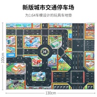Childrens Play House City Traffic Route Toy Parking Lot Floor Mat Play Car Game Mat Non-slip Washabl