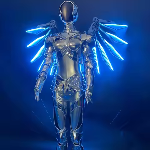 New Original Technology Luminous Future Female Warrior Gogo Performance Costume LED Machinery Clothi