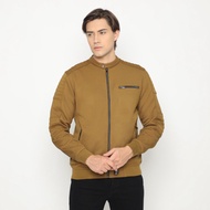 d&f CVC Jaket pria bomber cut & sewn - Coklat
