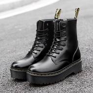 รองเท้ารองเท้าบูทยกพื้นผู้หญิง Dr Martens สำหรับผู้หญิงผู้ชายรองเท้าบูท S รองเท้าหนังคู่
