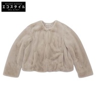 二手 Epoca 環保皮草顏色上衣，女款，米色，40 碼，2013 年款。