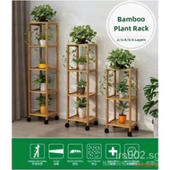 Wooden Plant Rack With Wheels / Multilayer Plant Stand / Flower Pot Stand / Bamboo Flower Pot Rack / Flower / Flower / Stand/Plant Shelf/Plant Display Rack 002 4GDA