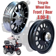 3.00-8 Tricycle Front Rear Wheel Rim Depan Belakang Scooter Tiga Roda Electrik Electric Scooter 3 Wh