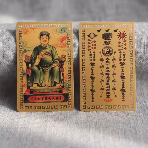 4pcs Chinese Zodiac Amulet Card 2027 Tai Sui Luck Card Lunar Year Protection Charm Feng Shui Blessin