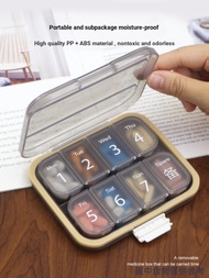 Pill Box Portable Seven Days One Week Light-Proof Week 8 Compartments Large-Capacity Medicines Medic