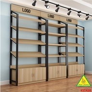 Kệ trưng bày sản phẩm hàng hóa  kệ trang trí khung sắt mặt gỗ KST426 - NỘI THẤT LẮP RÁP VIENDONGADV