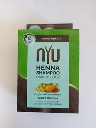 NYU HENNA SHAMPOO HAIR COLOUR (1BOX ISI 4 PCS ) / PEWARNA RAMBUT NYU /HAIR COLOUR /HENNA SHAMPOO