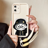 เคสสําห Samsung A07 M07 F07 F70E 5G M17E 5G เคสโทรศัพท์หมีแพนด้าน่ารักหมีซิลิโคนสายคล้องกันกระแทก