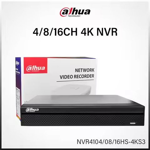 Dahua 4CH 8CH 16CH NVR 4K Video Recorder Supports Smart Camera Motion Detection H.265+ ONVIF NVR4104