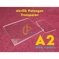 Acrylic A2 uk. 3mm clear transparent
