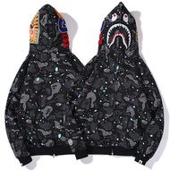 Men Loose Hoodie Double Line ESSENTIALS Hoodie Ape head bape shark head Men's Casual Hoodie Men Camo