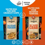 [Bundle of 6] 3 x Salted Egg Fish Skin &amp; 3 x Salted Egg Crab Seaweed Tempura Seaweed Snack