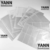 YANN Photo Album Pages,  Multi-Pockets Card Pages, A4 11-Hole Binder Pages