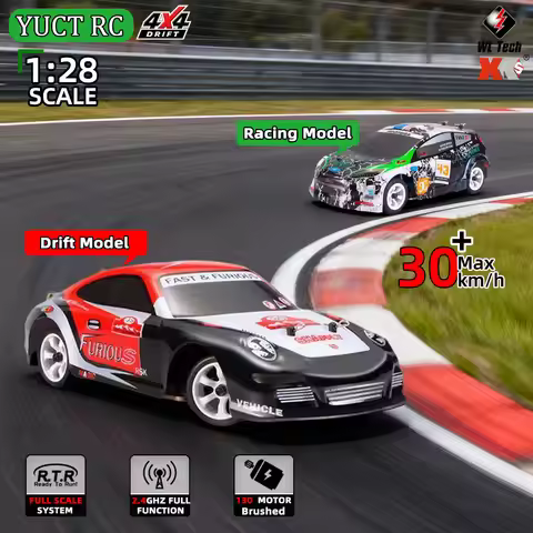 WLtoys K969 1:28 Mini Racing Car 4WD RC High Speed Off-Road 2.4G Remote Control Drift Toys Alloy Veh