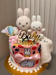 Miffy 米菲兔 尿片蛋糕 diaper cake 初生 嬰兒 bb 百日宴 禮物 gift