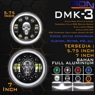ADN DMK3 MAIN LIGHT DAY MAKER HEADLAMP 5.75 INCH 7 INCH can be used for Jeep Harley Cafeeracer custo