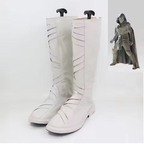 Moon Knight Marc Spector Werewolf By Night Cosplay Costume Shoes Comics Superhero Boots Handmade Fau