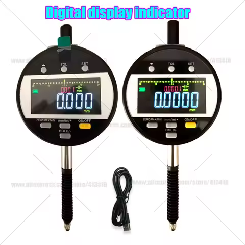 IP54 Digital Indicator 0-12.7/25.4/50.8mm 1μm Electronic Indicator Gauge Rechargeable Battery Data c