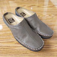 Bee Prince Sendal Sepatu Bustong Pria Kulit Selop Cowok Tutong Laki laki Daltu Slop