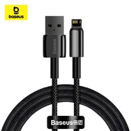 Baseus สายชาร์จเร็ว รุ่น Tungsten Gold Fast Charging Data Cable แบบ USB to Lightning 2.4A สี ดำ 1m/2m