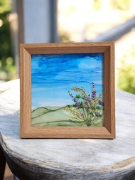 手作押花LED小夜燈 | 野花與天空觸控小夜燈