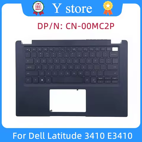 Y Store 00MC2P 0MC2P For Dell Latitude 3410 E3410 Laptop Replacement Palmrest Upper Cover Case US Ba
