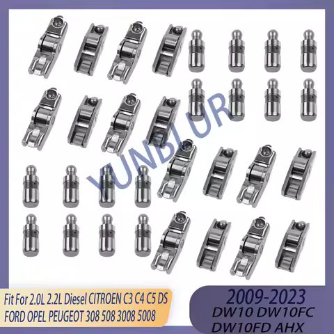 Engine Valve Lifter Rocker Arm Kit Fit 2.0 2.2 L DW10 Diesel 09-23 For CITROEN C3 C4 C5 DS FORD OPEL