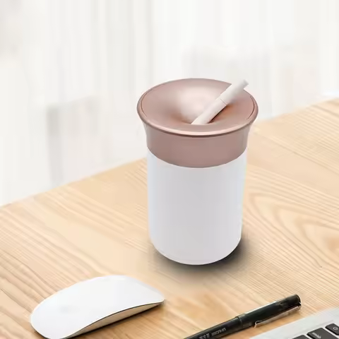 JINXINGCHENG Stainless Steel 2 Colors Portable Car Ashtray Holder Ashtray Storage Cup Outdoor Ashtra