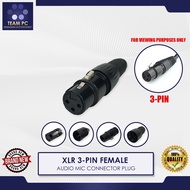 XLR 3-PIN FEMALE AUDIO MIC CONNECTOR PLUG