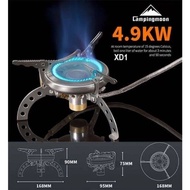 CAMPINGMOON XD-1 PORTABLE CAMPING TURBO STOVE GAS STOVE WITH FLOW REGULATOR FOR EN417 LINDAL VALVE