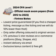 2024 CFA Level 1 Official Past Mock Exam Papers (2012-2024) & Fintree Notes