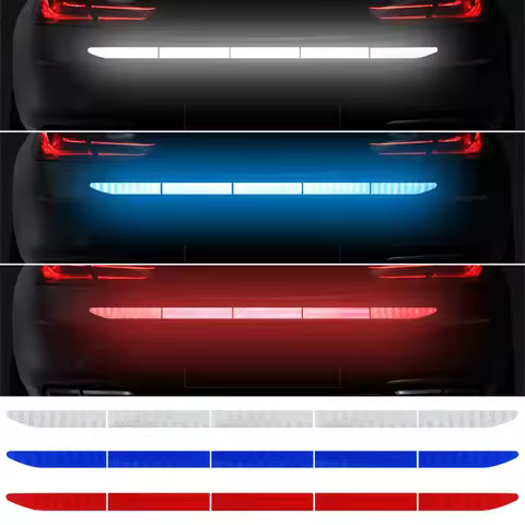 Car Trunk Tail Night Safety Warning Reflective Stickers For Audi A6 C5 BMW F10 Toyota Corolla Citroe