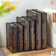LUOYAO1 A4 File Box, A4 Transparent Certificate Storage Box, Durable Dustproof Plastic Multifunction