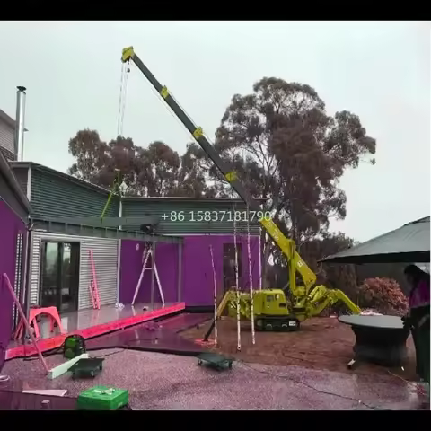 High Quality Spider Crane 1 Ton 3 Ton 5 8 Ton Spider Crawler Crane Long Knuckle Boom Spider Crane Hy