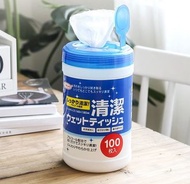 日本品牌To-plan 大容量桶裝100張酒精消毒濕紙巾