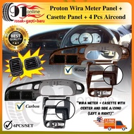 Proton Wira Meter Panel + Radio Panel With Aircond (CARBON/WOOD)
