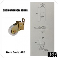 002 Sliding Window Roller Patio Aluminium Slide Window Roda Tingkap Kaca