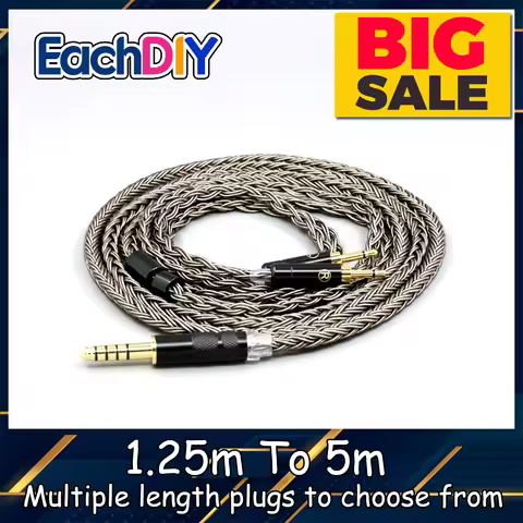 16 Core Grey Earphone Cable For Sivga Phoenix SV021 SV023 Oriole PII Apollo Aiva OLLO Audio S4 S4R S