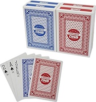 DNB 4 Deck Canasta Cards - 2 Decks Blue and 2 Decks Red Playing Cards with Point Values - Includes C